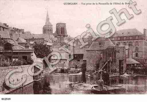 Ville de GUINGAMP, carte postale ancienne