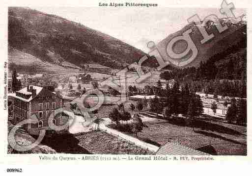 Ville de ABRIES, carte postale ancienne