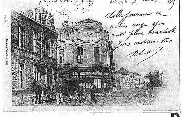 Ville de AULNOYEAYMERIES, carte postale ancienne