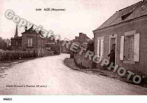 Ville de AZE, carte postale ancienne