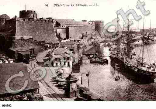 Ville de BREST, carte postale ancienne