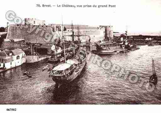 Ville de BREST, carte postale ancienne