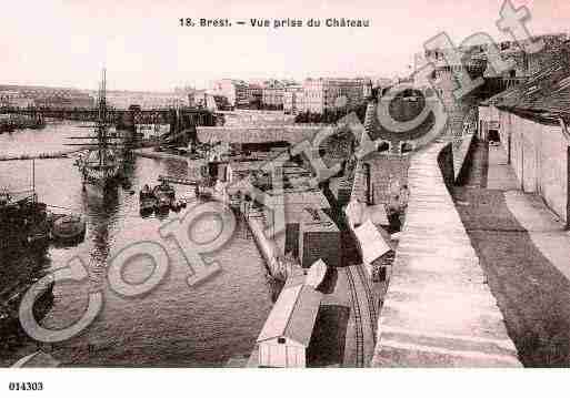 Ville de BREST, carte postale ancienne