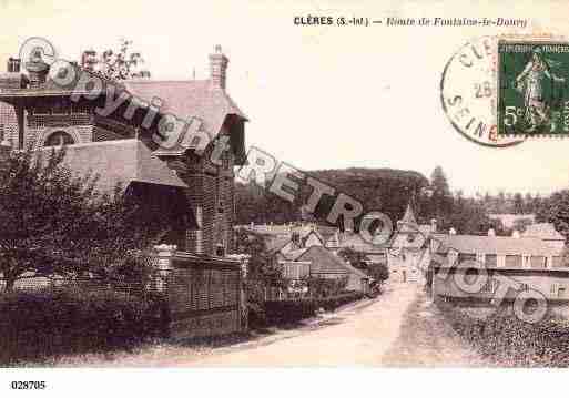 Ville de CLERES, carte postale ancienne