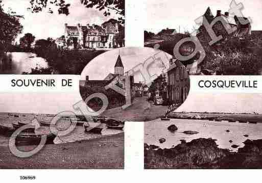 Ville de COSQUEVILLE, carte postale ancienne