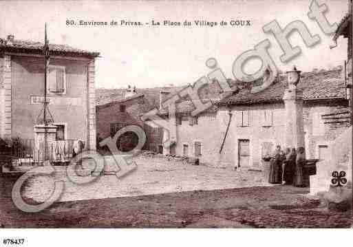 Ville de COUX, carte postale ancienne