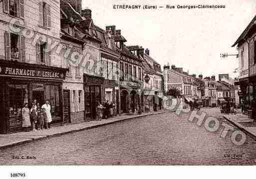 Ville de ETREPAGNY, carte postale ancienne