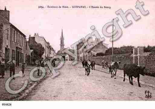 Ville de GUIPAVAS, carte postale ancienne