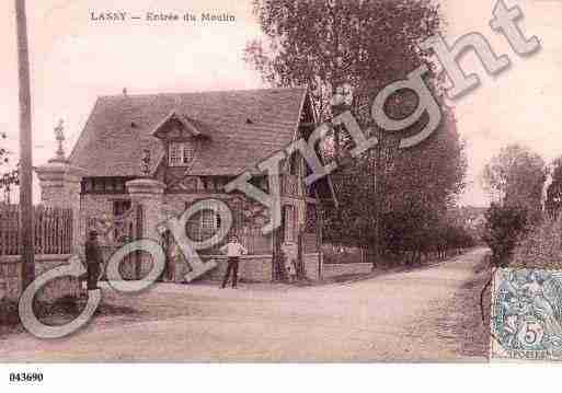 Ville de LASSY, carte postale ancienne