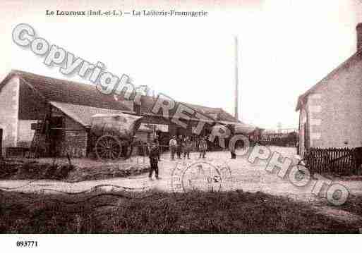 Ville de LOUROUX(LE), carte postale ancienne