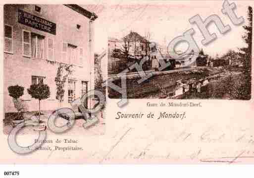 Ville de MONDORFF, carte postale ancienne