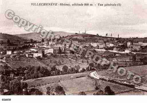 Ville de VILLECHENEVE, carte postale ancienne