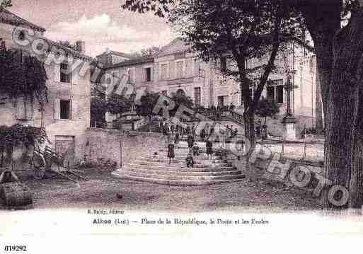 Ville de ALBAS, carte postale ancienne