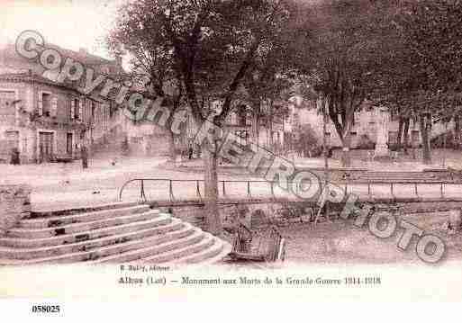 Ville de ALBAS, carte postale ancienne