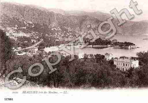 Ville de BEAULIEUSURMER, carte postale ancienne