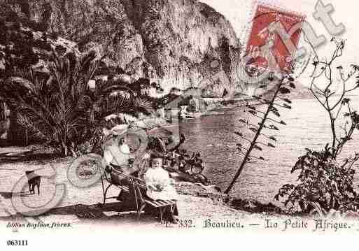 Ville de BEAULIEUSURMER, carte postale ancienne