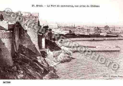 Ville de BREST, carte postale ancienne