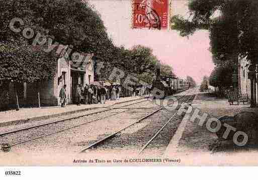 Ville de COULOMBIERS, carte postale ancienne