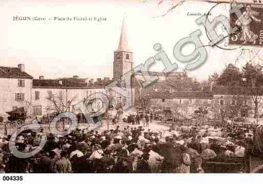 Ville de JEGUN, carte postale ancienne