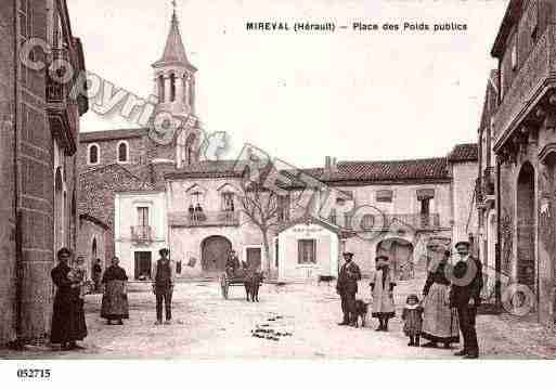 Ville de MIREVAL, carte postale ancienne