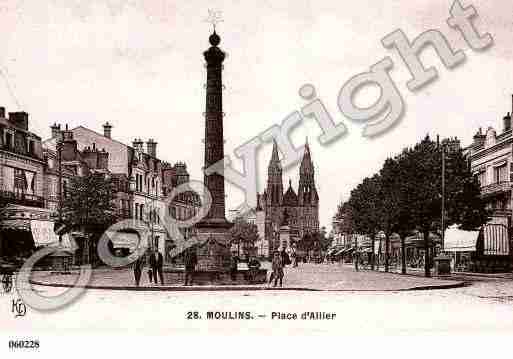 Ville de MOULINS, carte postale ancienne