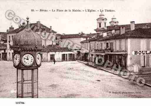 Ville de NERAC, carte postale ancienne