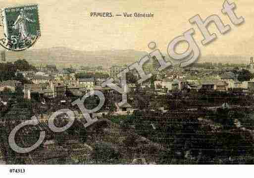 Ville de PAMIERS, carte postale ancienne