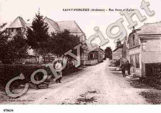 Ville de SAINTFERGEUX, carte postale ancienne