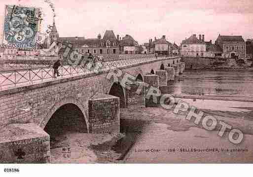 Ville de SELLESSURCHER, carte postale ancienne