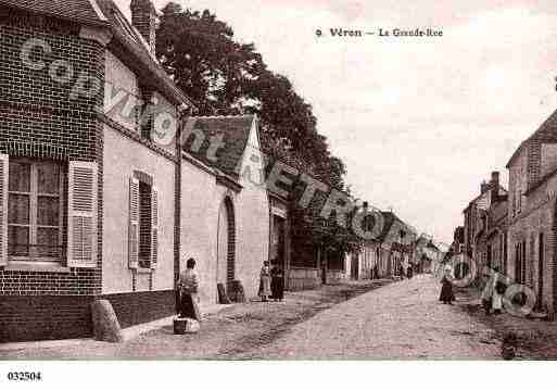 Ville de VERON, carte postale ancienne