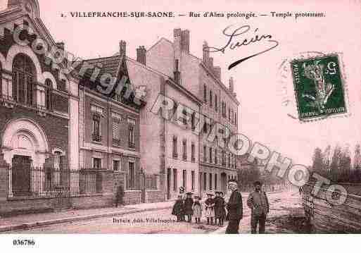 Ville de VILLEFRANCHESURSAONE, carte postale ancienne