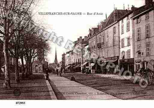 Ville de VILLEFRANCHESURSAONE, carte postale ancienne