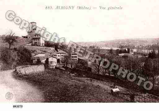 Ville de ALBIGNYSURSAONE, carte postale ancienne