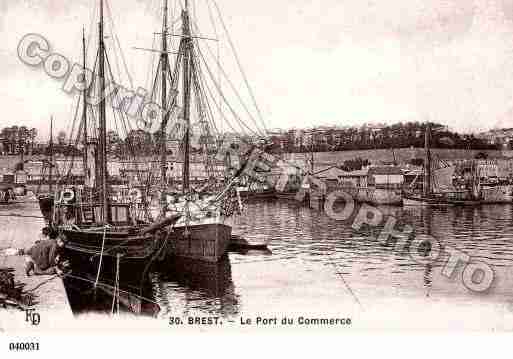 Ville de BREST, carte postale ancienne