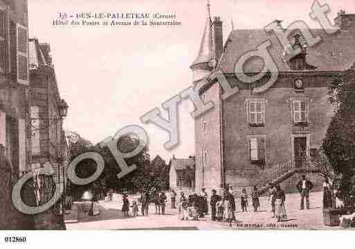 Ville de DUNLEPALESTEL, carte postale ancienne