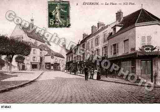 Ville de EPERNON, carte postale ancienne