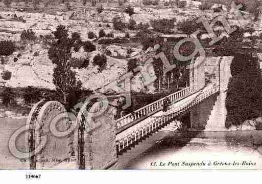 Ville de GREOUXLESBAINS, carte postale ancienne