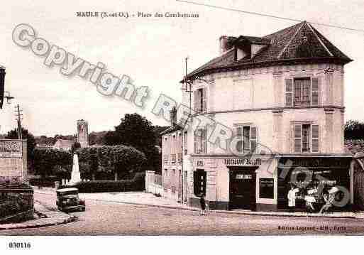 Ville de MAULE, carte postale ancienne