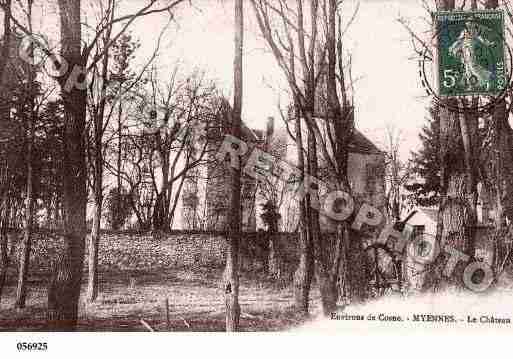 Ville de MYENNES, carte postale ancienne