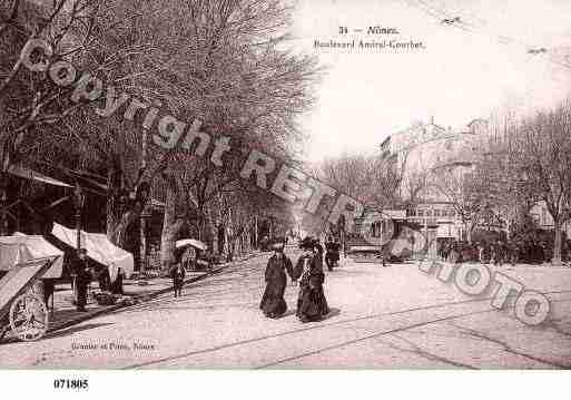 Ville de NIMES, carte postale ancienne