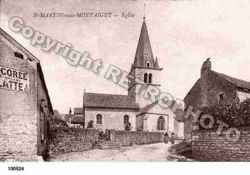 Ville de SAINTMARTINSOUSMONTAIGUT, carte postale ancienne