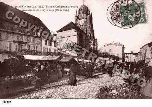 Ville de SAINTES, carte postale ancienne