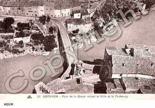 Ville de SISTERON, carte postale ancienne