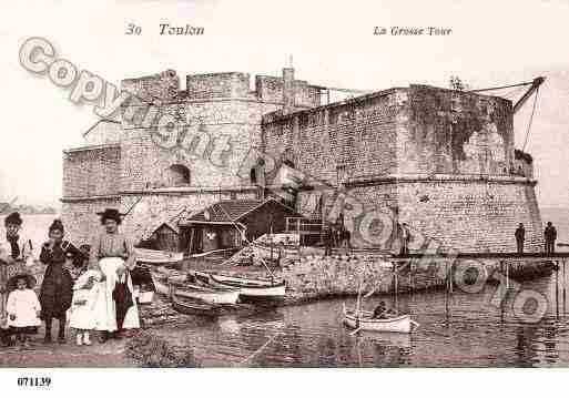 Ville de TOULON, carte postale ancienne