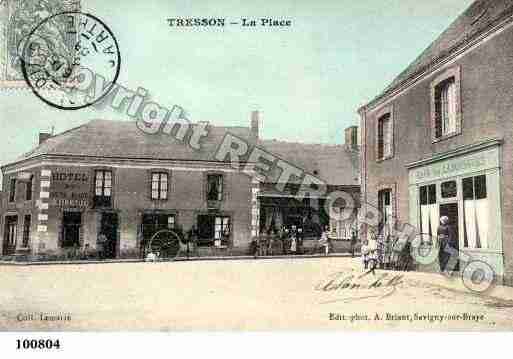 Ville de TRESSON, carte postale ancienne