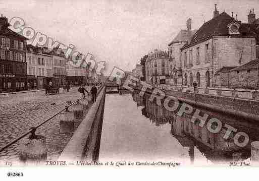 Ville de TROYES, carte postale ancienne