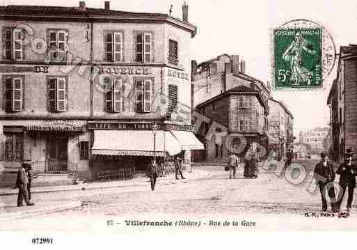 Ville de VILLEFRANCHESURSAONE, carte postale ancienne