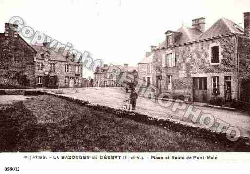 Ville de BAZOUGEDUDESERT(LA), carte postale ancienne