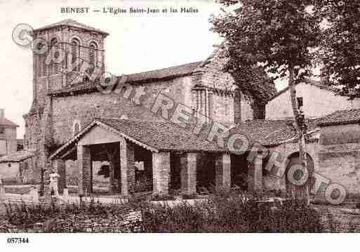 Ville de BENEST, carte postale ancienne