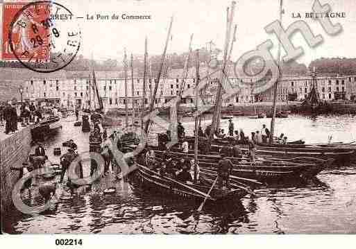 Ville de BREST, carte postale ancienne